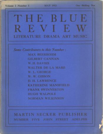 Blue Review: Magazine Cover, May 1913