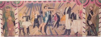 Frieze: George Harris' design for one of the legendary Sandon cabarets.